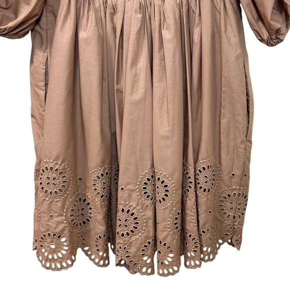 Abercrombie & Fitch - Women’s ‘Emerson’ Babydoll Dress in Taupe - Brown, Small - Picture 13 of 14